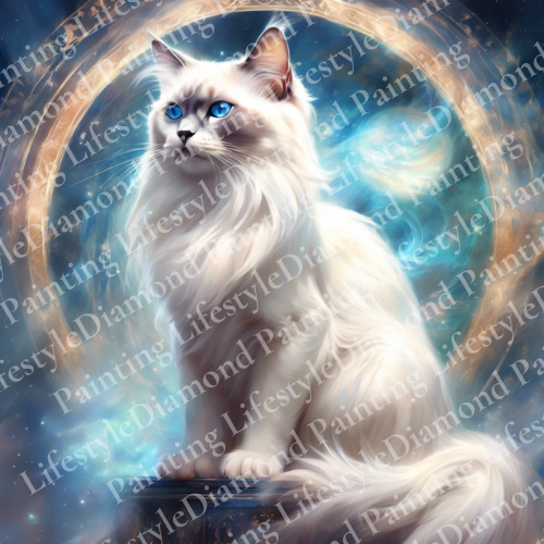 Katzenmagie - Diamond Painting Komplett-Set in 50x50cm