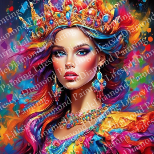 Königin Leyla - Diamond Painting Komplett-Set in 60x60cm