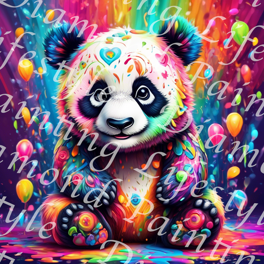 Panda - Sonderedition - Diamond Painting Komplett-Set in 60x60cm