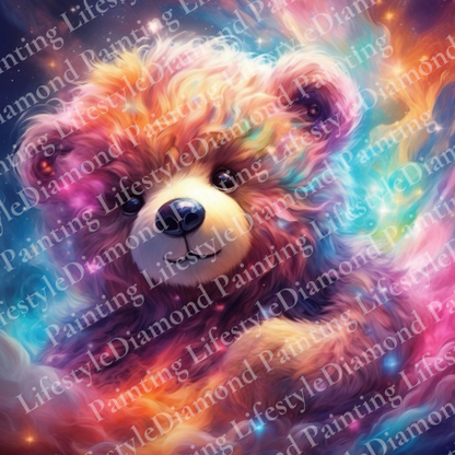 Galaxy Teddy - Diamond-Painting-Komplettset in 50x50cm