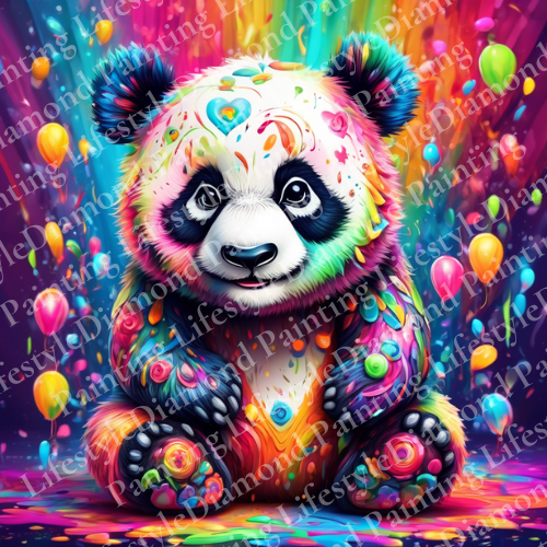 Panda - Sonderedition - Diamond Painting Komplett-Set in 60x60cm