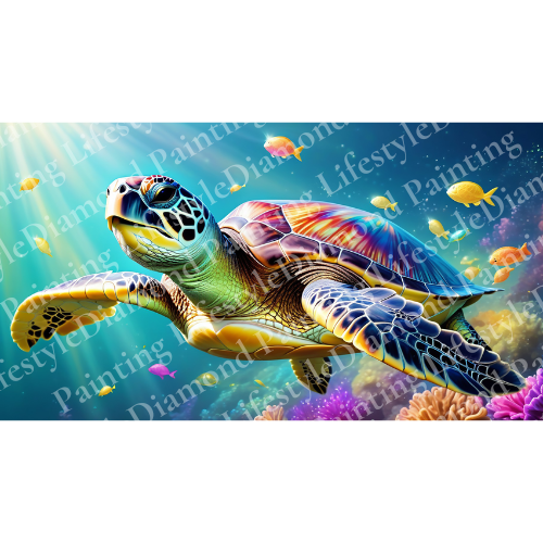 Schildkröte - Diamond Painting Komplett-Set in 100x55cm